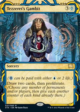 Tezzeret's Gambit card from Strixhaven: Mystical Archive