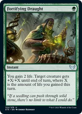 Fortifying Draught card from Strixhaven: School of Mages