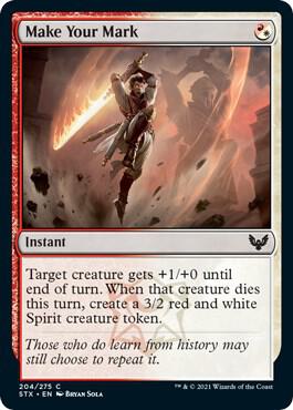 Make Your Mark card from Strixhaven: School of Mages