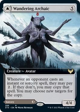 Wandering Archaic (Extended Art) card from Strixhaven: School of Mages