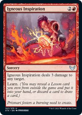 Igneous Inspiration card from Strixhaven: School of Mages