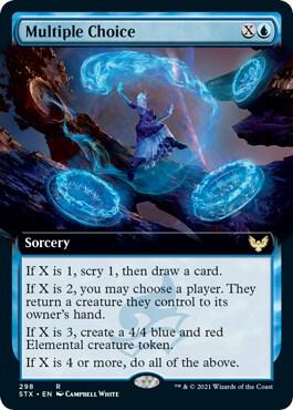 Multiple Choice (Extended Art) card from Strixhaven: School of Mages