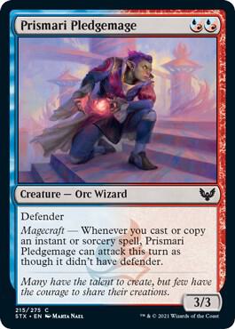 Prismari Pledgemage card from Strixhaven: School of Mages