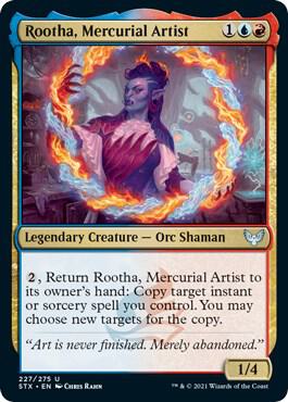 Rootha, Mercurial Artist card from Strixhaven: School of Mages