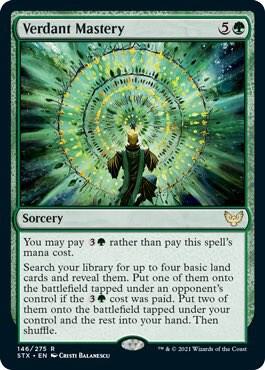 Verdant Mastery card from Strixhaven: School of Mages