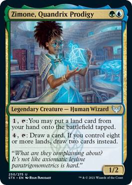 Zimone, Quandrix Prodigy card from Strixhaven: School of Mages