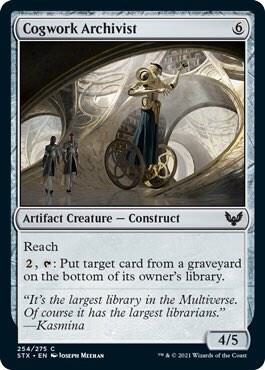 Cogwork Archivist card from Strixhaven: School of Mages
