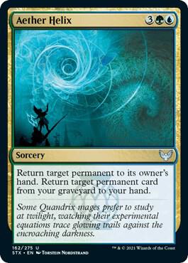 Aether Helix card from Strixhaven: School of Mages