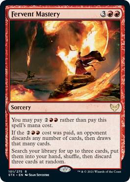 Fervent Mastery card from Strixhaven: School of Mages