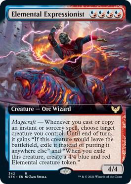 Elemental Expressionist (Extended Art) card from Strixhaven: School of Mages
