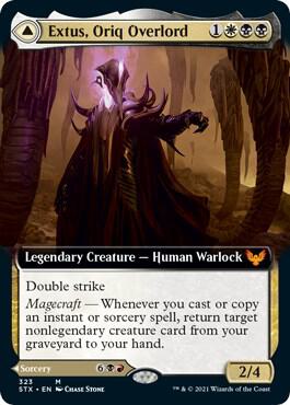 Extus, Oriq Overlord (Extended Art) card from Strixhaven: School of Mages