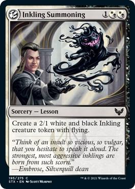 Inkling Summoning card from Strixhaven: School of Mages