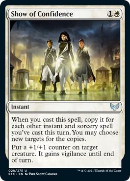 Show of Confidence card from Strixhaven: School of Mages