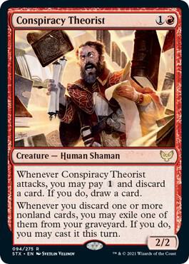 Conspiracy Theorist card from Strixhaven: School of Mages