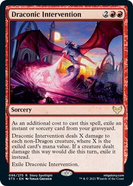 Draconic Intervention card from Strixhaven: School of Mages