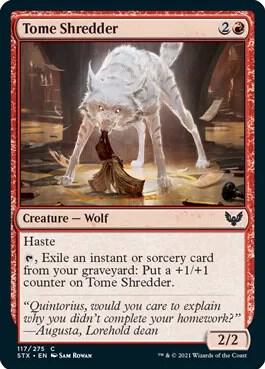 Tome Shredder card from Strixhaven: School of Mages