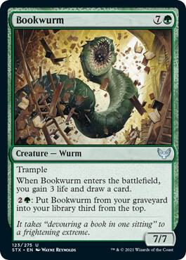 Bookwurm card from Strixhaven: School of Mages