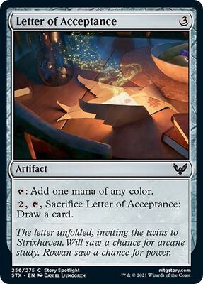 Letter of Acceptance card from Strixhaven: School of Mages