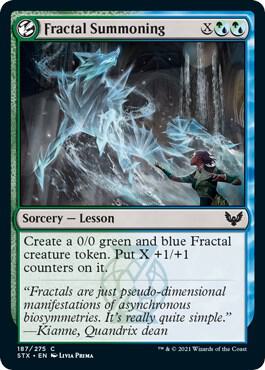 Fractal Summoning card from Strixhaven: School of Mages