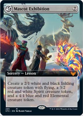 Mascot Exhibition (Extended Art) card from Strixhaven: School of Mages