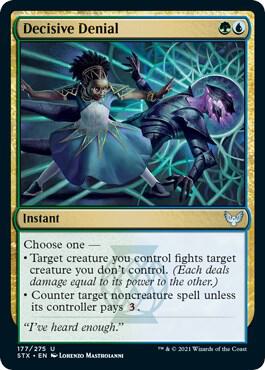 Decisive Denial card from Strixhaven: School of Mages