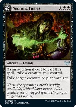 Necrotic Fumes card from Strixhaven: School of Mages