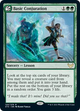 Basic Conjuration card from Strixhaven: School of Mages