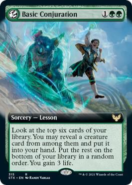 Basic Conjuration (Extended Art) card from Strixhaven: School of Mages