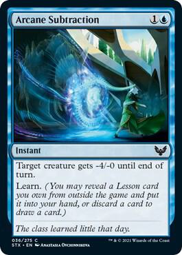 Arcane Subtraction card from Strixhaven: School of Mages