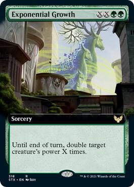 Exponential Growth (Extended Art) card from Strixhaven: School of Mages