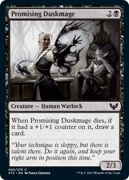 Promising Duskmage card from Strixhaven: School of Mages