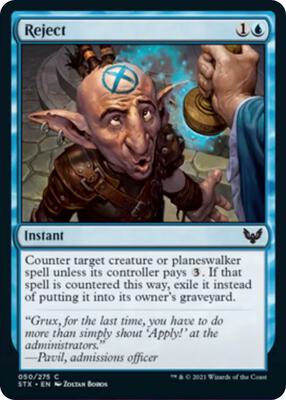 Reject card from Strixhaven: School of Mages