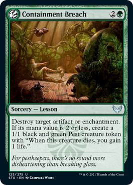 Containment Breach card from Strixhaven: School of Mages