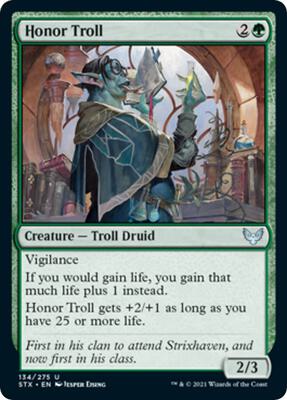 Honor Troll card from Strixhaven: School of Mages