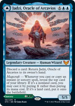 Jadzi, Oracle of Arcavios card from Strixhaven: School of Mages
