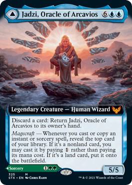 Jadzi, Oracle of Arcavios (Extended Art) card from Strixhaven: School of Mages
