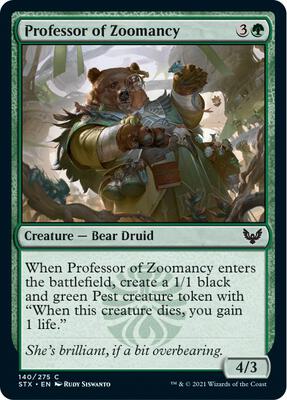 Professor of Zoomancy card from Strixhaven: School of Mages