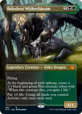 Beledros Witherbloom (Borderless) card from Strixhaven: School of Mages