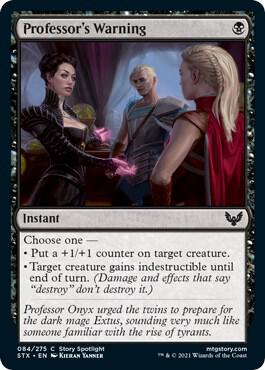 Professor's Warning card from Strixhaven: School of Mages