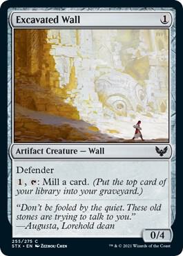 Excavated Wall card from Strixhaven: School of Mages