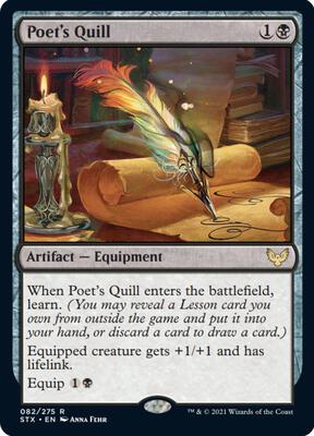 Poet's Quill card from Strixhaven: School of Mages
