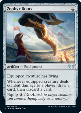 Zephyr Boots card from Strixhaven: School of Mages