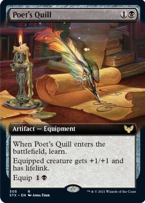 Poet's Quill (Extended Art) card from Strixhaven: School of Mages