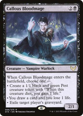 Callous Bloodmage card from Strixhaven: School of Mages