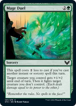 Mage Duel card from Strixhaven: School of Mages