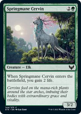 Springmane Cervin card from Strixhaven: School of Mages