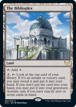 The Biblioplex card from Strixhaven: School of Mages