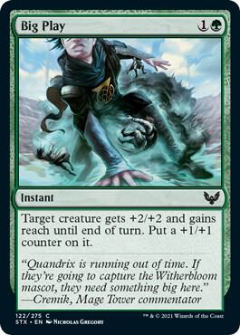 Big Play card from Strixhaven: School of Mages