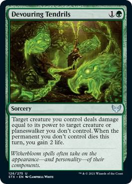 Devouring Tendrils card from Strixhaven: School of Mages