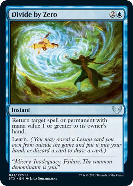 Divide by Zero card from Strixhaven: School of Mages